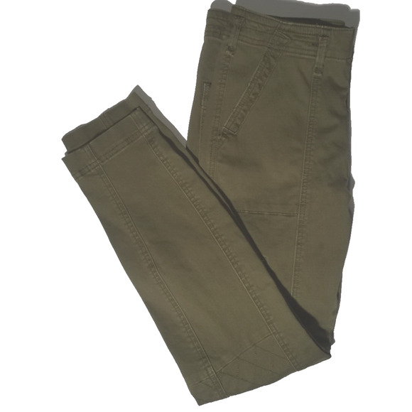 Anthropologie Women’s Floral Print Embroidered Green Cargo Pants Size 28 - Picture 3 of 6